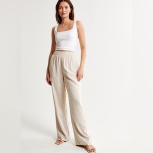 NWT Abercrombie & Fitch Light linen Tan Pants